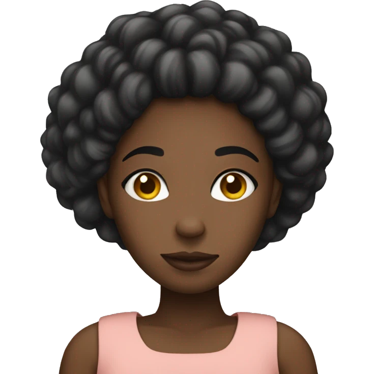 Black girl acting demure emoji