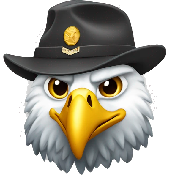 Eagle boss with a cap  emoji