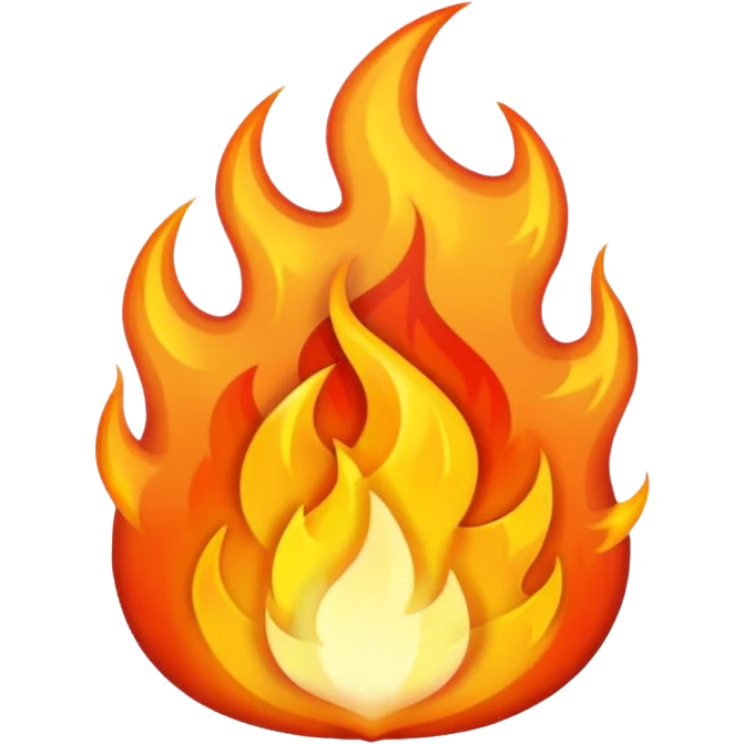 only white color fire emoji