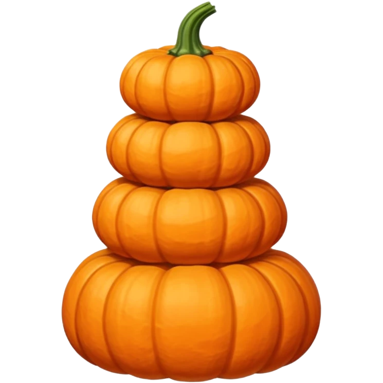 Pumpkin Stack – Three pumpkins stacked like a tower emoji