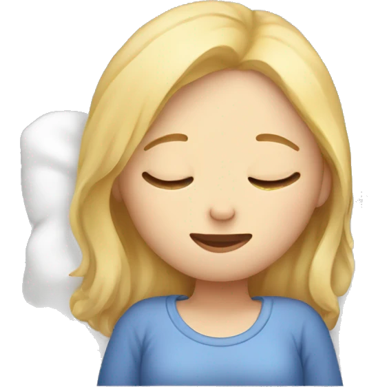 sleeping blone girl emoji