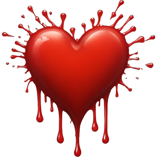 bleeding red heart emoji
