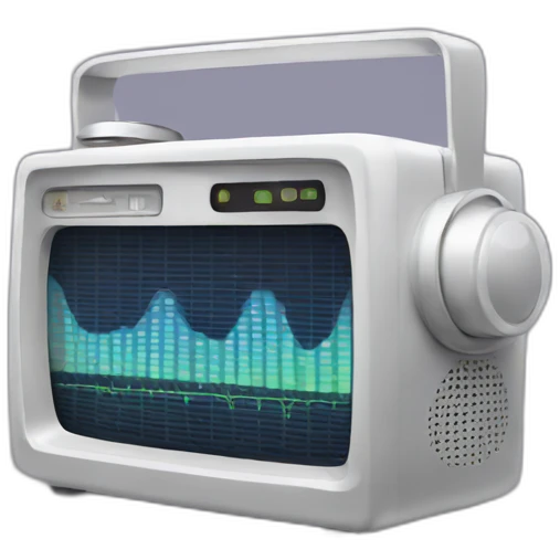 Radio with sound wave emoji