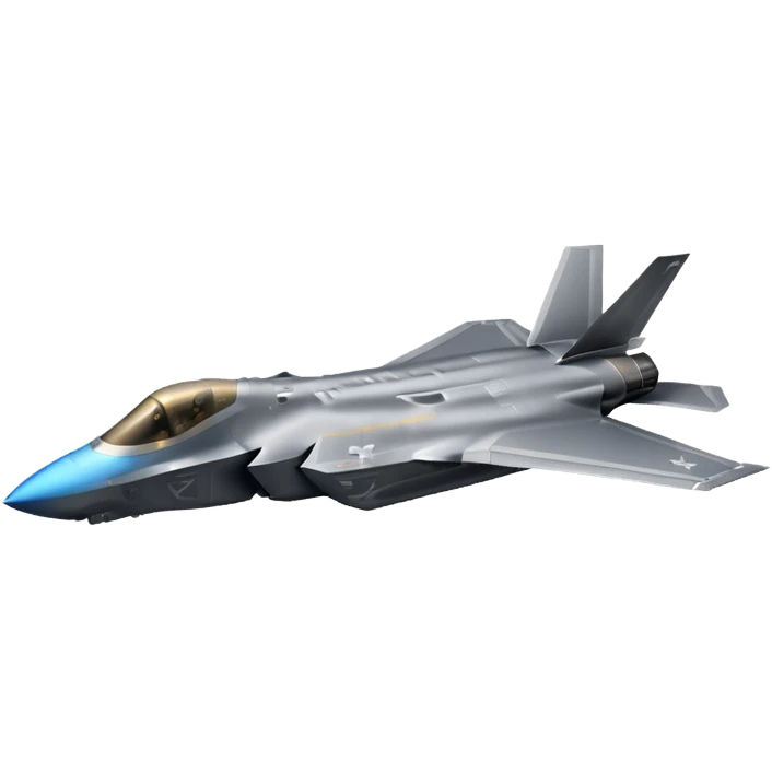 F-35 fighter jet in flight with no background. emoji