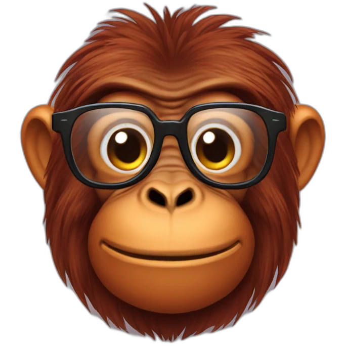 Orangutan Nerd emoji