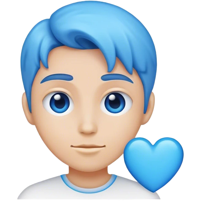 😍 with bleu heart  emoji