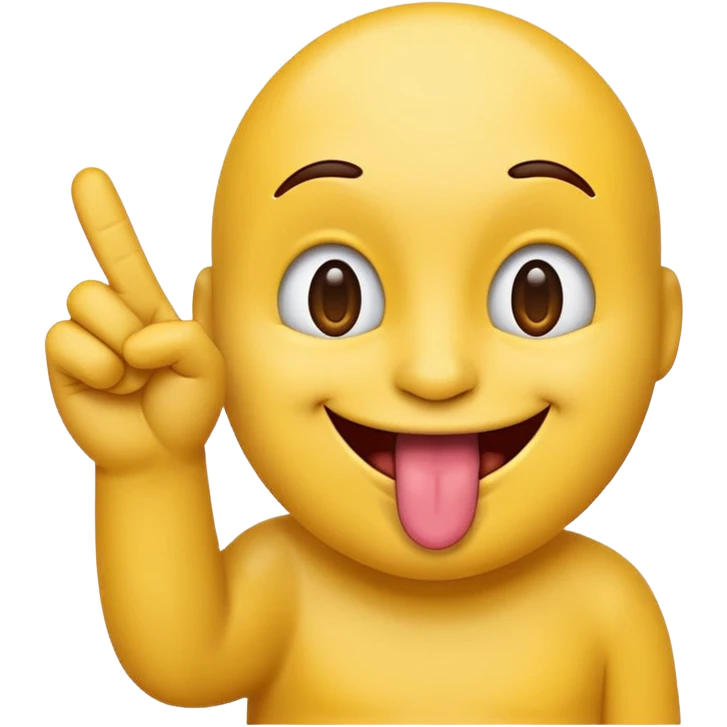 emoji with tongue sticking out and one hand touching middle finger and thumb emoji