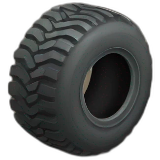 A colored tire buried in the ground emoji