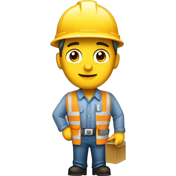 trabajador de aire acondicionado saludando emoji