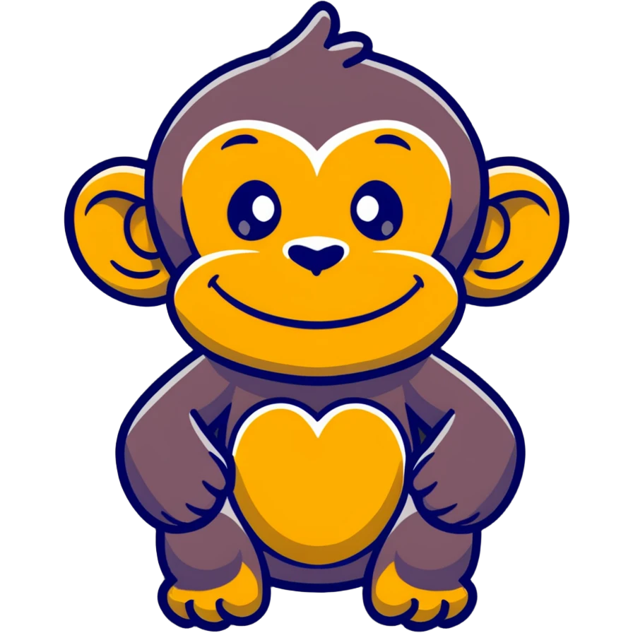 happy chimp emoji