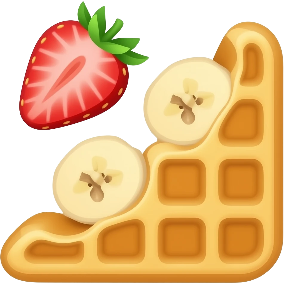 Chocolate,banana and strawberry toaster waffle emoji