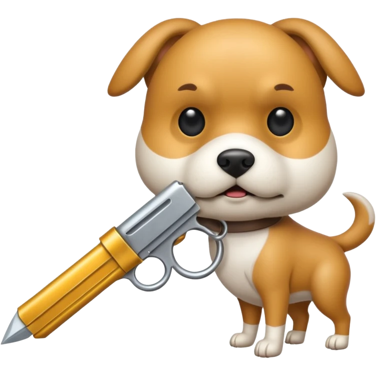 Make a weapon Dog shape emoji