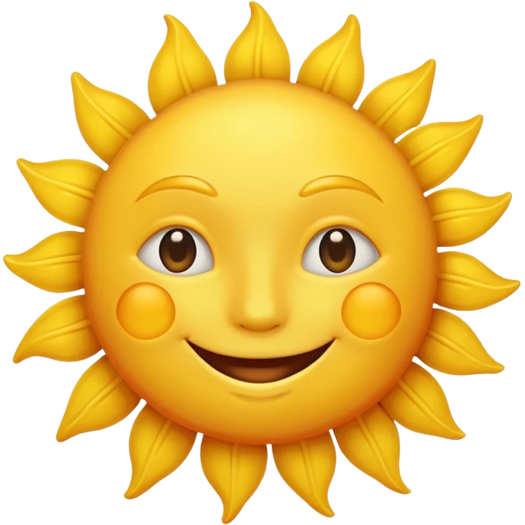 smiling sun emoji, simple and cheerful emoji