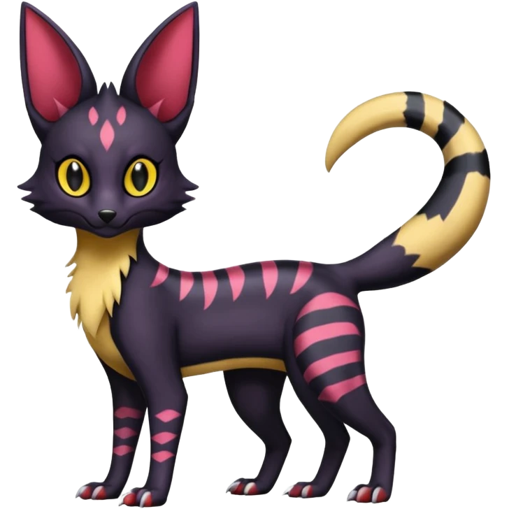  Salandit-Umbreon-Genet-Noivern-Noibat-Serval-Hybrid (Full body) emoji