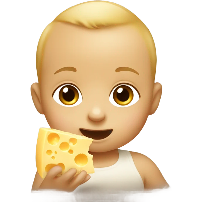 baby eating cheese emoji