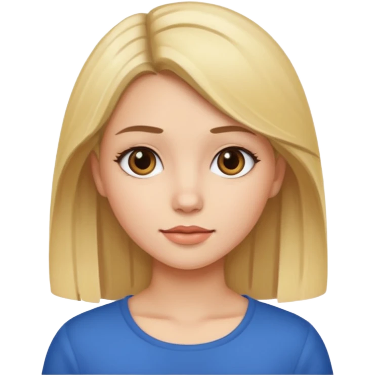 Make girl with brunette and blonde hair  emoji