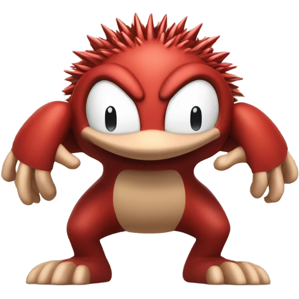 Red echidna with big knuckles sonic emoji