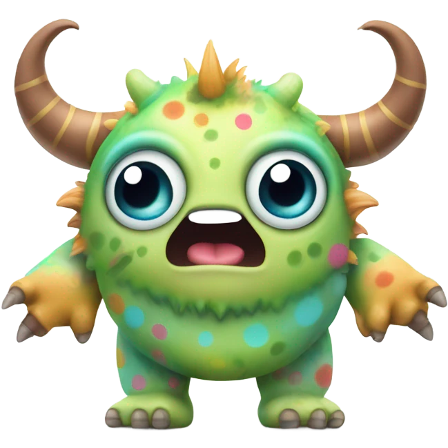 kind funny baby monster emoji
