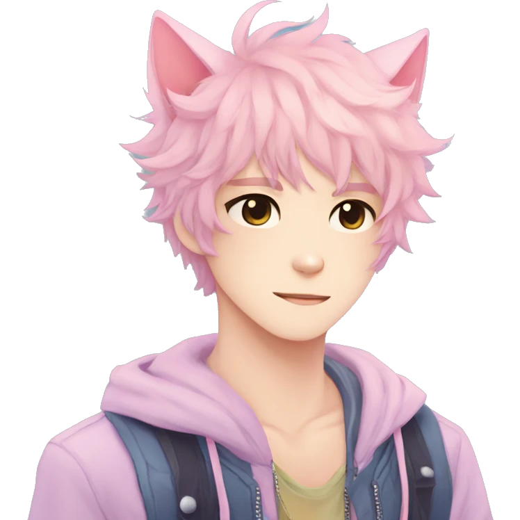 Cute Edgy Attractive Gorgeous Kawaii Pastel Anime Catboy emoji