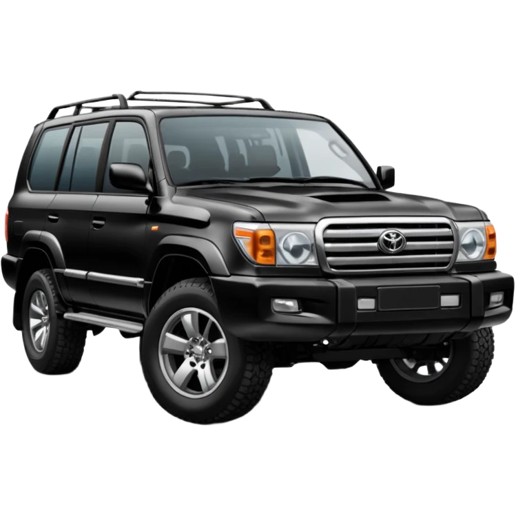 Modified Toyota landcr new model black color emoji