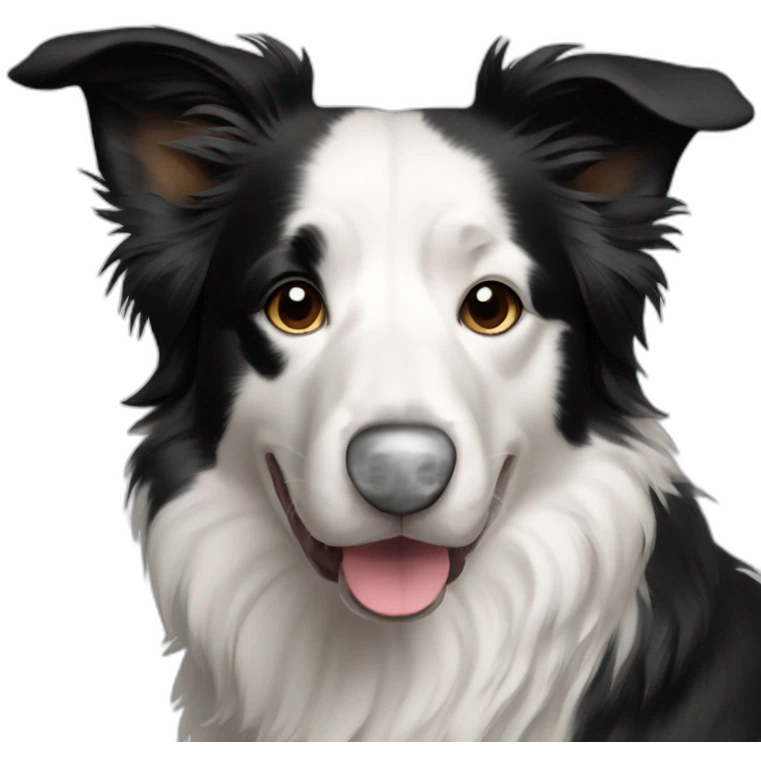 dog mixed border collie emoji