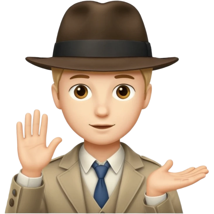 Boy tipping fedora emoji
