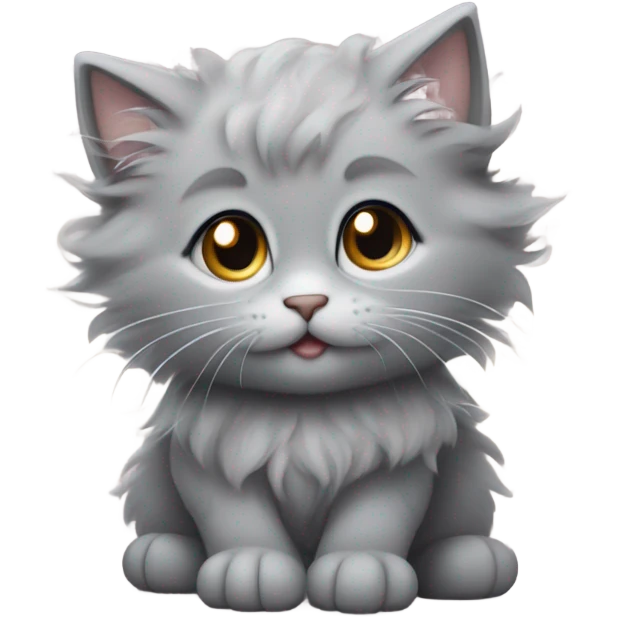 grey kitten smoke emoji