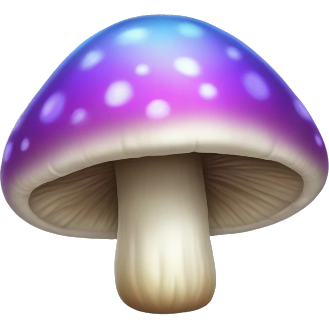 Iridescent mushroom emoji