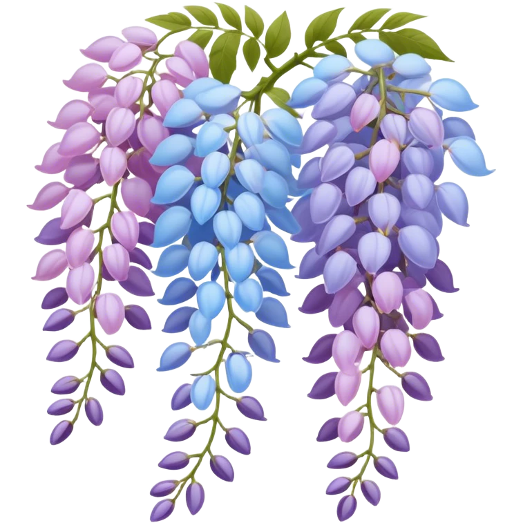 baby blue and light bubblegum pink wisteria emoji