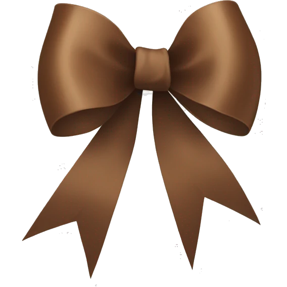 Brown ribbon bow emoji