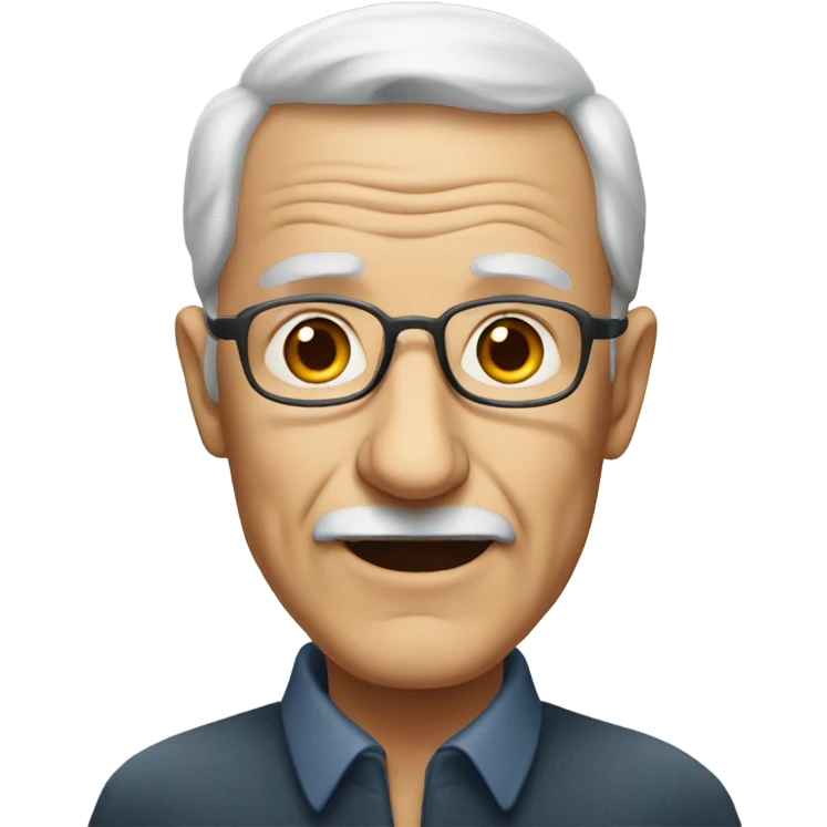 portrait of an elderly man emoji
