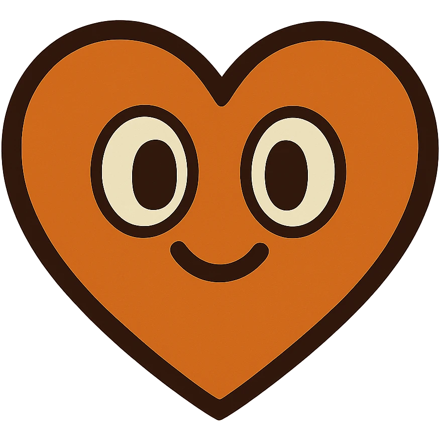cute brown heart emoji emoji