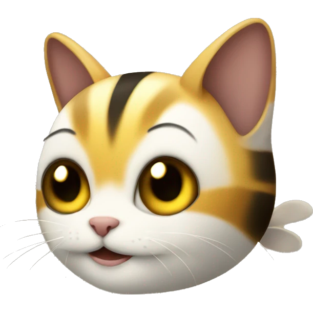 un híbrido gato-abeja muy cute y minimalist emoji