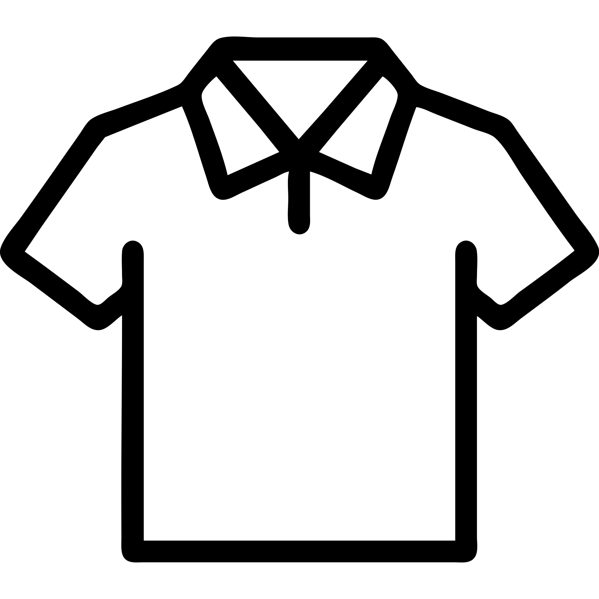 simple outline of a white shirt, clean black line drawing, no fill emoji