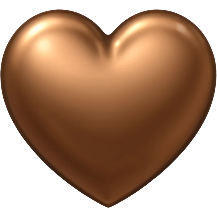 heart with a metallic bronze finish emoji