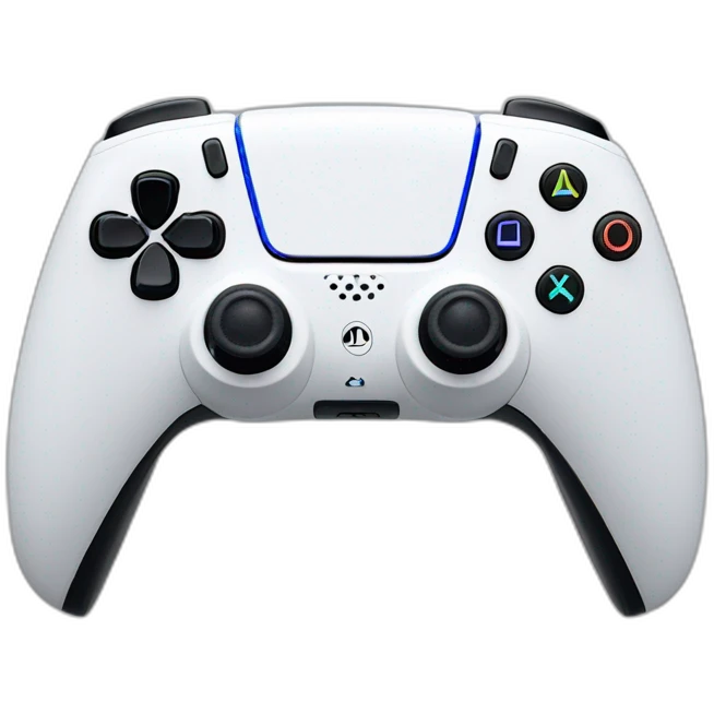 White Ps5 dualsence pro controller emoji