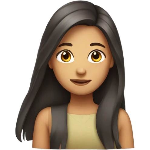 Girl with long hair  emoji