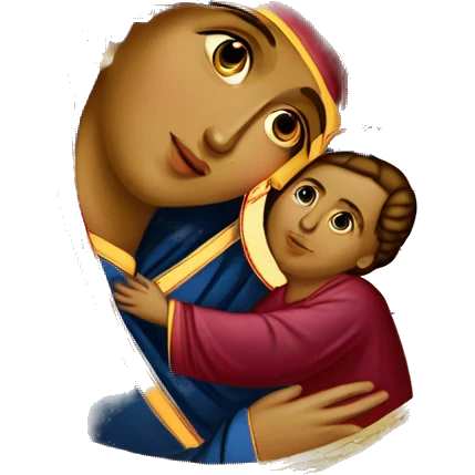Orthodox Icon byzantin Theotokos emoji