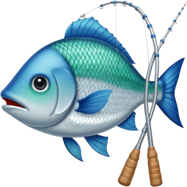 poisson avec canne à pêche emoji