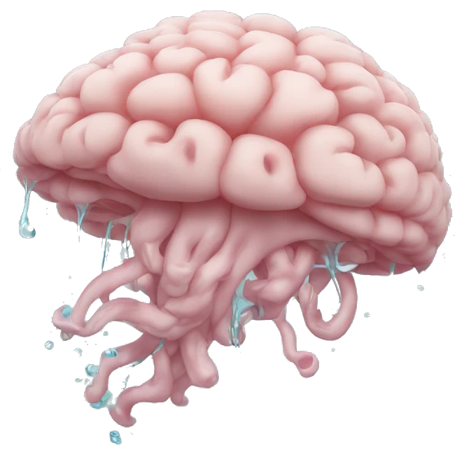 un cerveau dans l'eau emoji