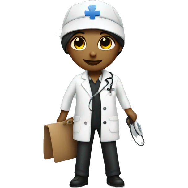 A nurse with a spy emoji