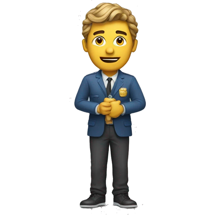 Un homme enregistrant un film en studio emoji