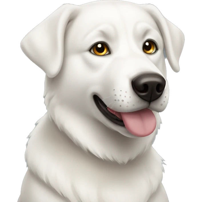 White husky & white Labrador  emoji