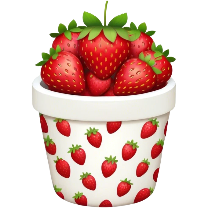 Strawberry cup emoji