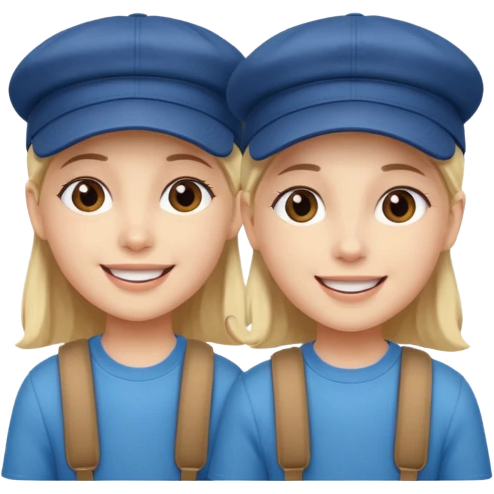 Make me a twins wearing a cap while listening to a song emoji