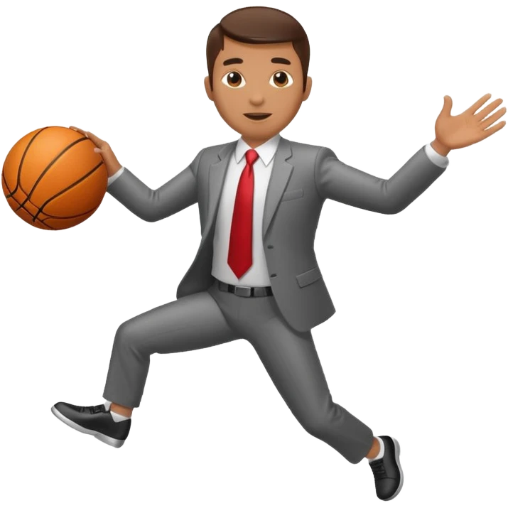 basketball coach flying on a rocket emoji