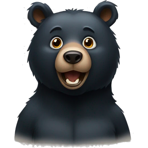black bear emoji
