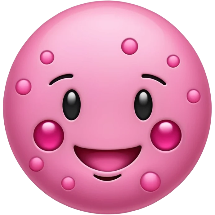 bacteria with cell organs, cute and round, emoji style emoji
