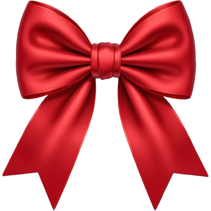 dark red bow emoji