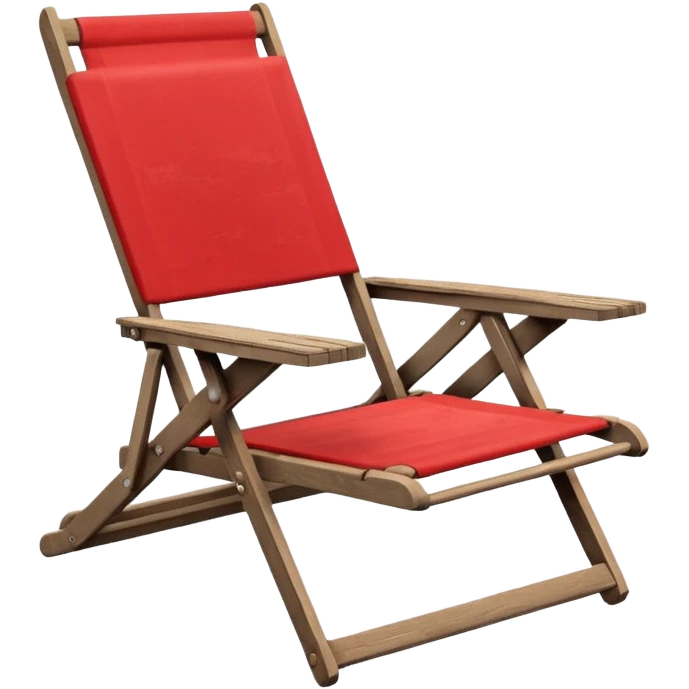 red beach chair emoji